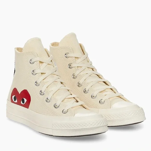 Comme des Garçons PLAY x Converse Chuck 70 High Top Sneakers - Picture 3 of 9